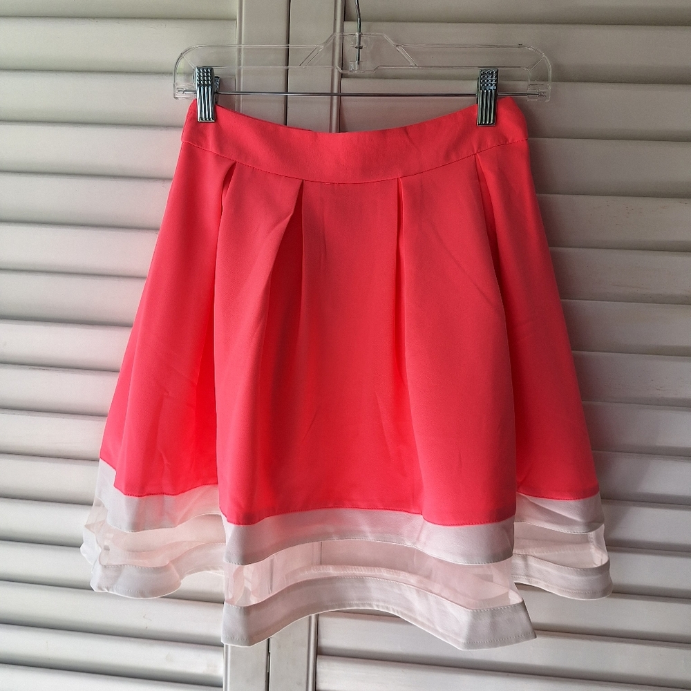 Tea & Cup Hot Pink Mini Skirts